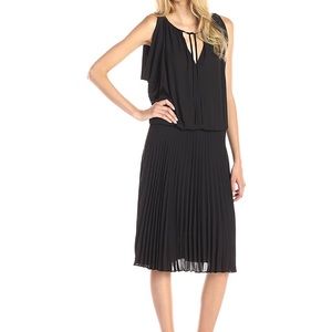 BCBGMAXAZRIA Lona Pleated Black Dress, size M